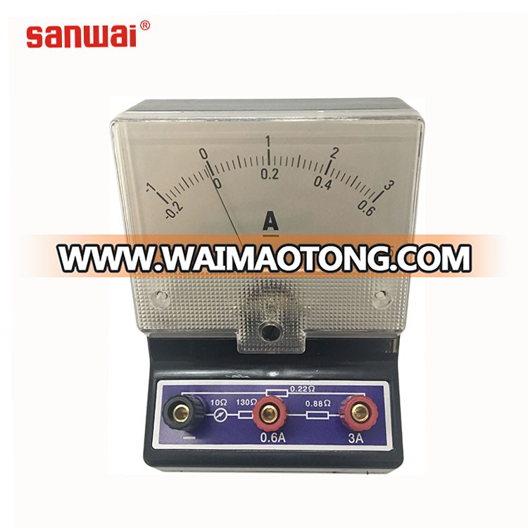 DC Ammeter -1-0-3,-0.2-0-0.6A Ammeter Voltmeter student meter